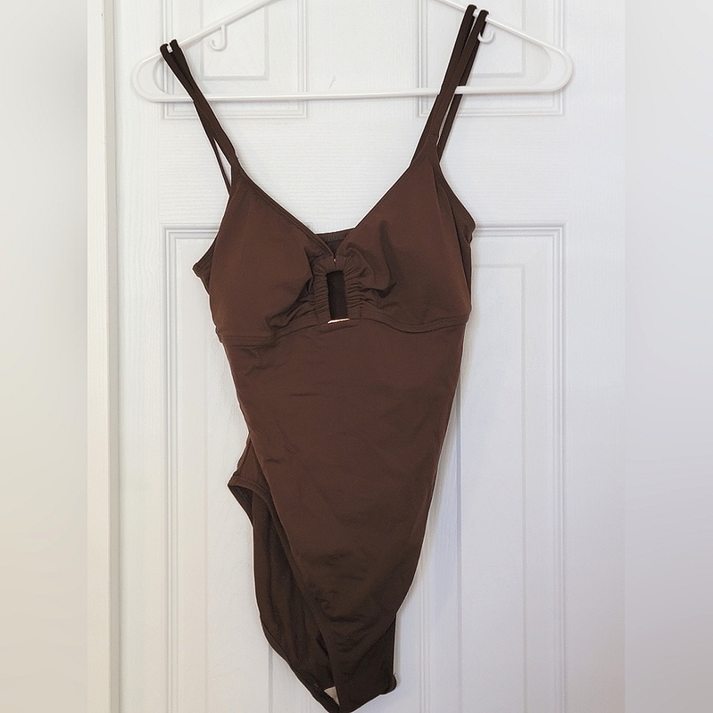 Women's Anne Cole one piece brown swimsuit, size 10
